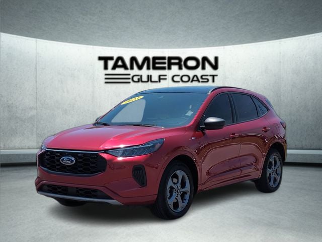 2023 Ford Escape ST-Line in Red Metallic — front three-quarter view