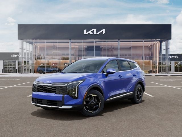 2026 Kia Sportage EX in Nebular Blue — front three-quarter view