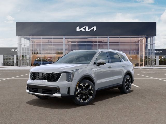 2026 Kia Sorento SX in Wolf Gray — front three-quarter view