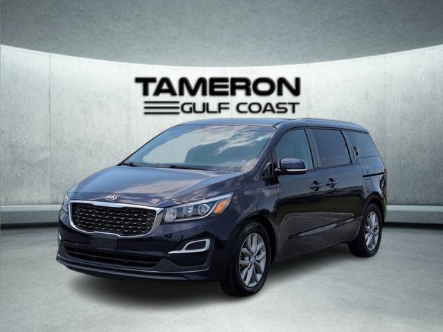 2020 Kia Sedona EX in Celestial Blue — front three-quarter view