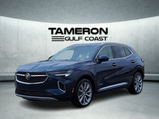 2023 Buick Envision Avenir in Sapphire Metallic — front three-quarter view
